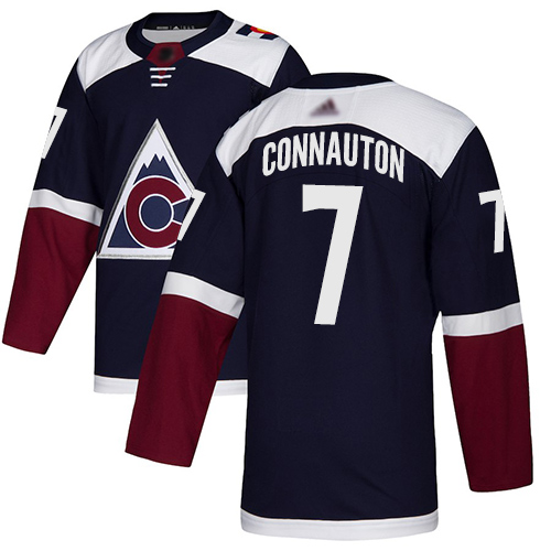 Cheap Adidas Colorado Avalanche 7 Kevin Connauton Navy Alternate Authentic Stitched Youth NHL Jersey
